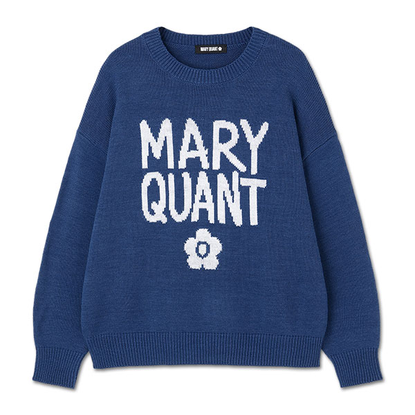 ペイントロゴニット プルオーバー（ブルー）