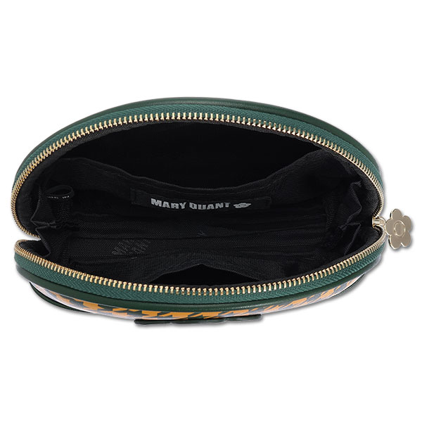 千鳥デイジーパッチ ラウンドポーチ(グリーン)