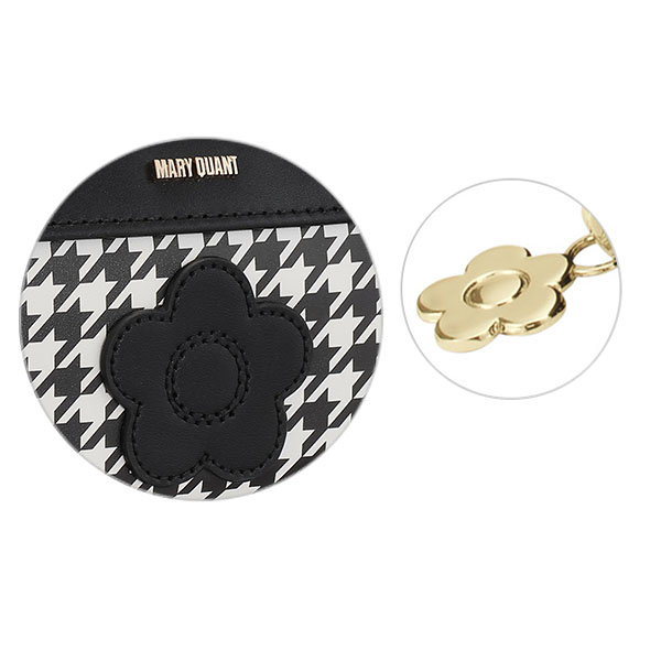 千鳥デイジーパッチ フラットペンケース(ブラック×ホワイト)