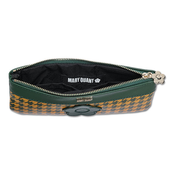 千鳥デイジーパッチ フラットペンケース(グリーン)