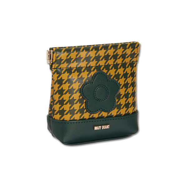 千鳥デイジーパッチ バネクチポーチ（グリーン）