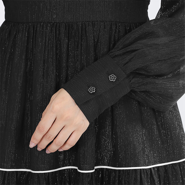 ラメシアー ドレス(ブラック)