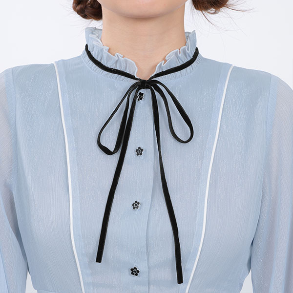 ラメシアー ドレス(ブルー)