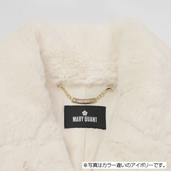 デイジーパールボタンファー ロングコート(ベージュ)