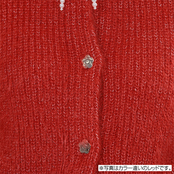 パールリボン カーディガン(ブラック)