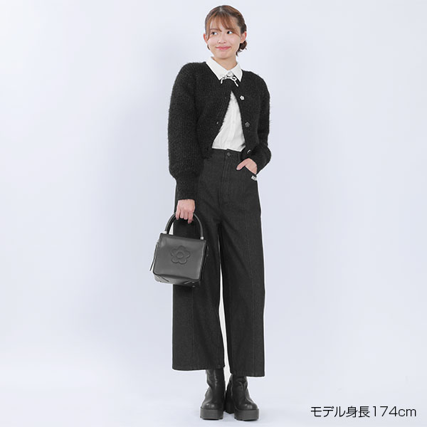パールリボン カーディガン(ブラック)