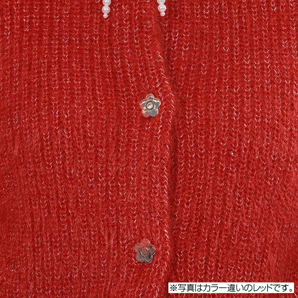 パールリボン カーディガン(グレー)