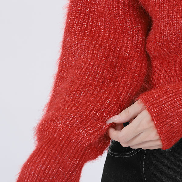 パールリボン カーディガン(レッド)