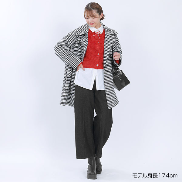 パールリボン カーディガン(レッド)