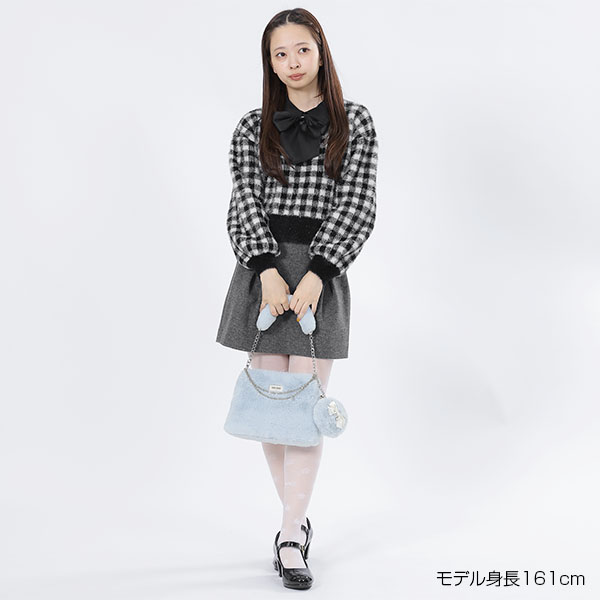 ラメリボンシャギー プルオーバー(ブラック)