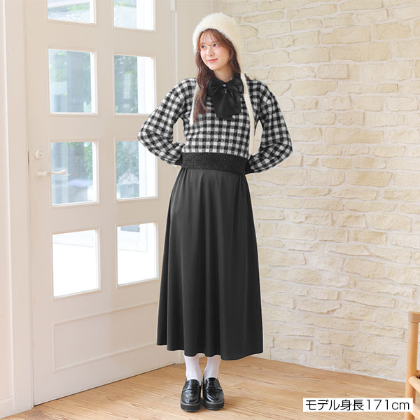 ラメリボンシャギー プルオーバー(ブラック)