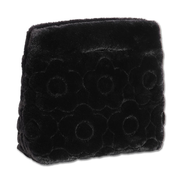 デイジーキルトファー ミニトート（ブラック）