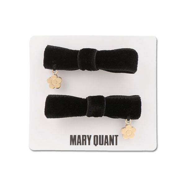 ベロアリボン ワニクリップセット（ブラック）