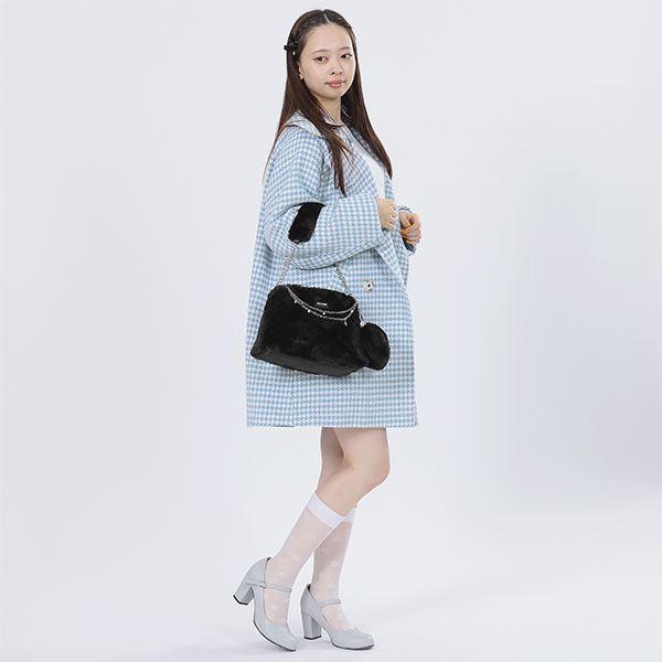 ベロアリボン ワニクリップセット（ブラック）