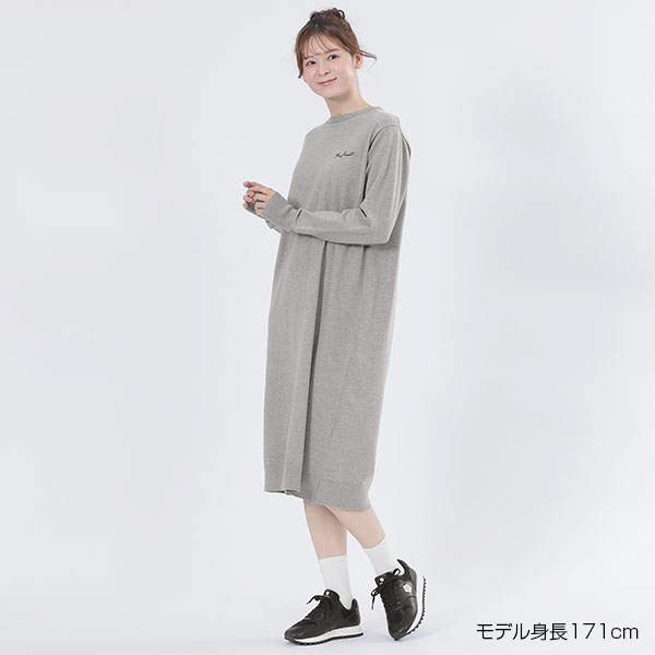 ウォームニット ワンピース(グレー)