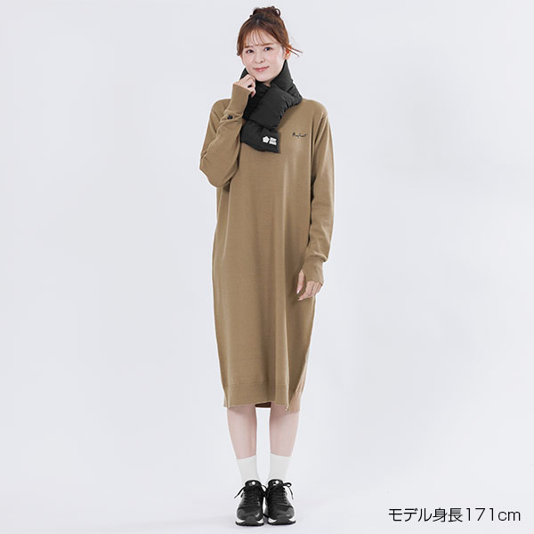 ウォームニット ワンピース(ブラウン)