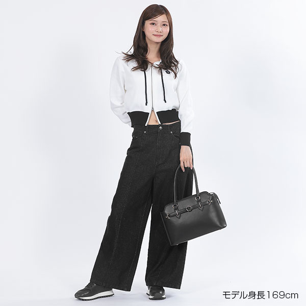 ペイントデイジーデニム パンツ(ブラック)