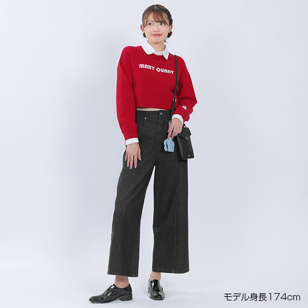 ペイントデイジーデニム パンツ(ブラック)