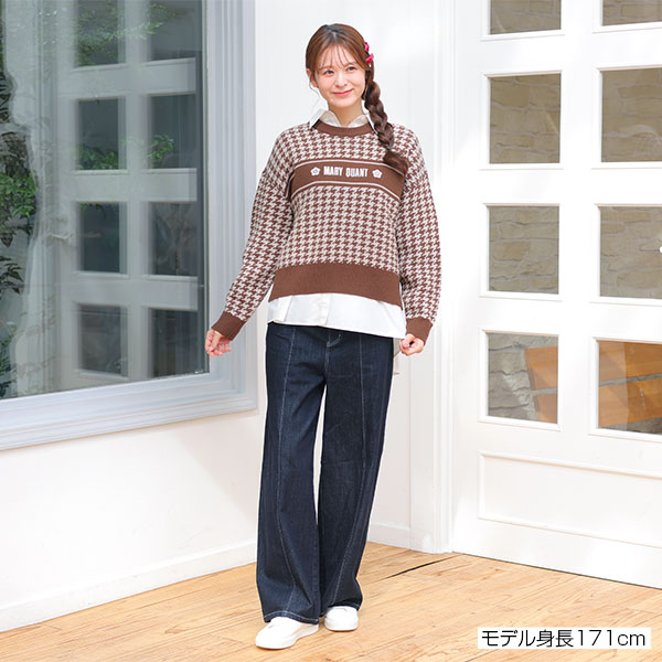 ペイントデイジーデニム パンツ(ネイビー)