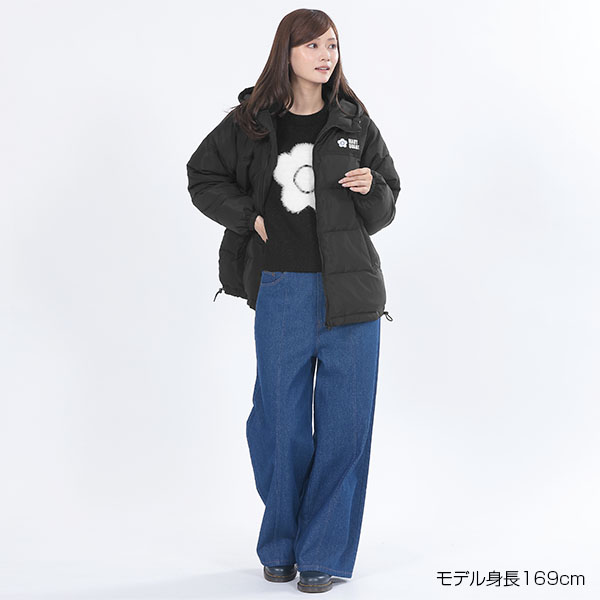 ファーデイジーラメニット プルオーバー(ブラック)