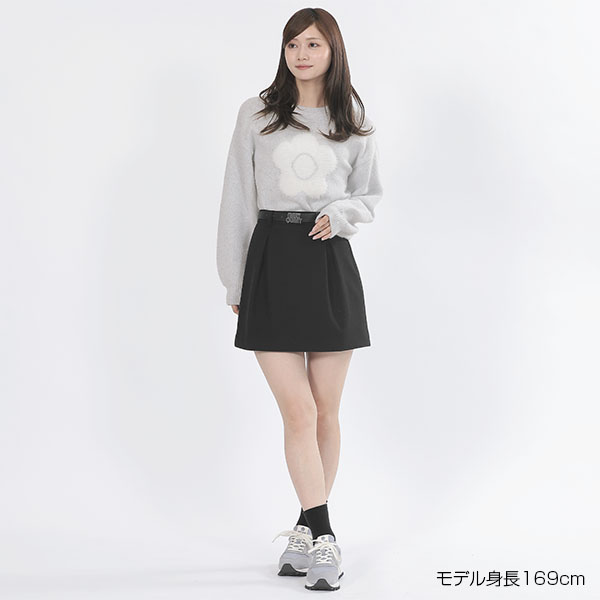 ファーデイジーラメニット プルオーバー(グレー)