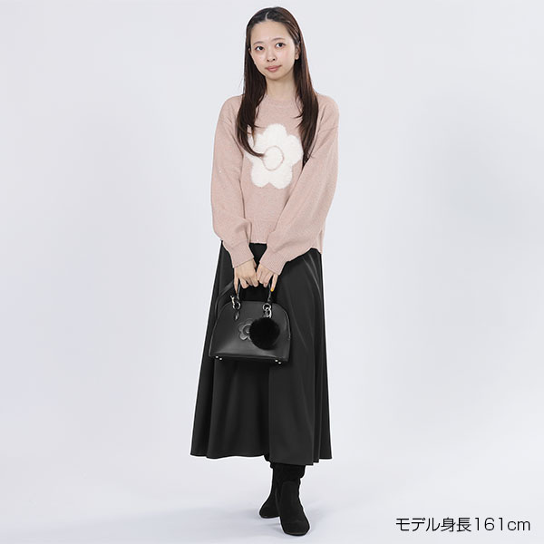 ファーデイジーラメニット プルオーバー(ピンク)