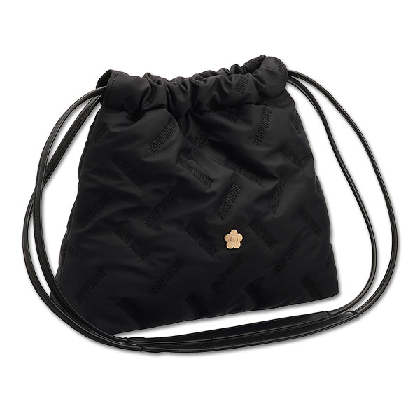 バイアスロゴ刺繍 ミニトート（ブラック）