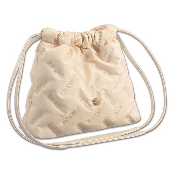 バイアスロゴ刺繍 ミニトート（アイボリー）