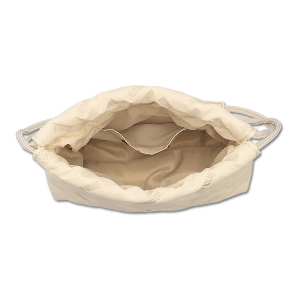 バイアスロゴ刺繍 ミニトート(アイボリー)