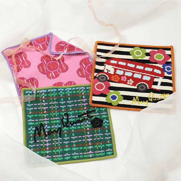 ツイードシェニール ミニタオル(グリーン)