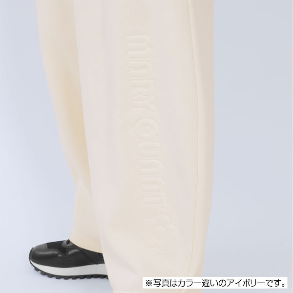 エンボス刺繍 パンツ(ブラック)