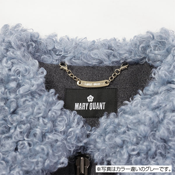 襟ファークロップド ブルゾン(グリーン)