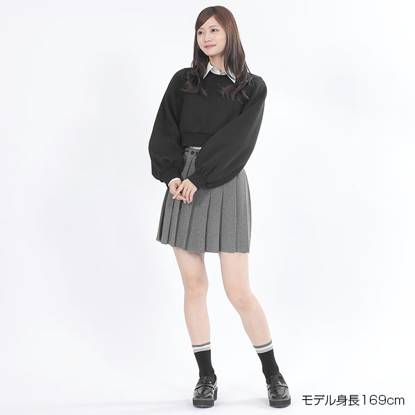 エンボス刺繍 プルオーバー(ブラック)