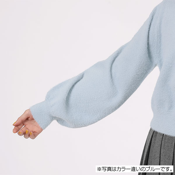 パールシャギーニット プルオーバー(ホワイト)