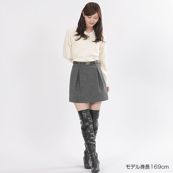 パールシャギーニット プルオーバー(ホワイト)