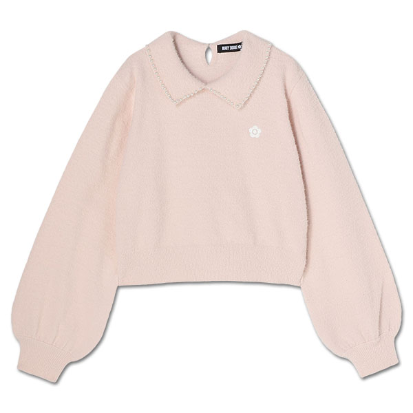 パールシャギーニット プルオーバー（ピンク）