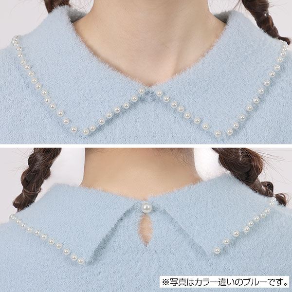 パールシャギーニット プルオーバー(ピンク)