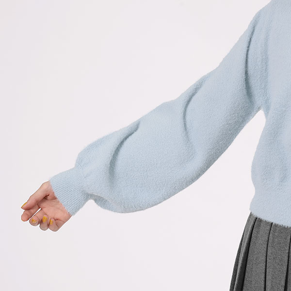 パールシャギーニット プルオーバー(ブルー)