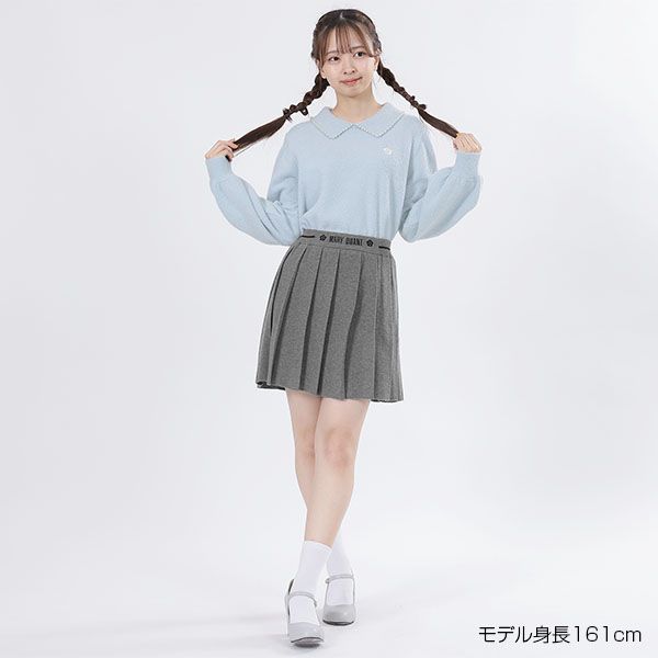 パールシャギーニット プルオーバー(ブルー)