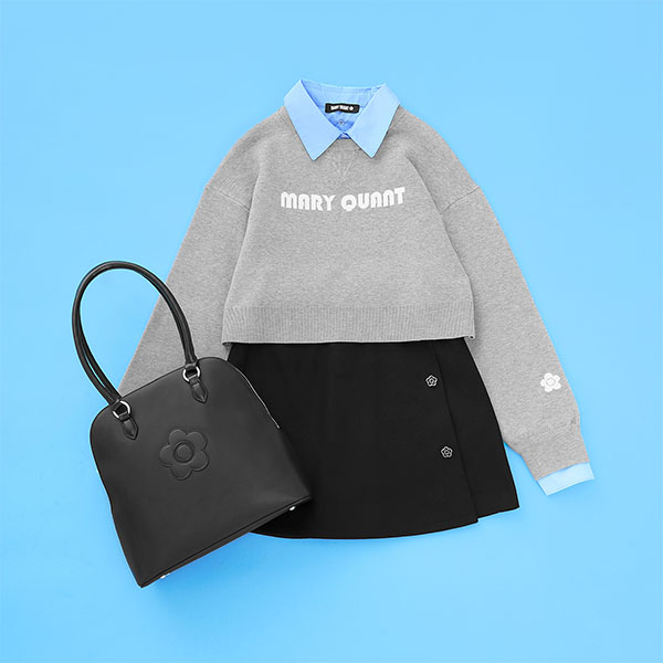 ラウンドシェイプ トート(ブラック)