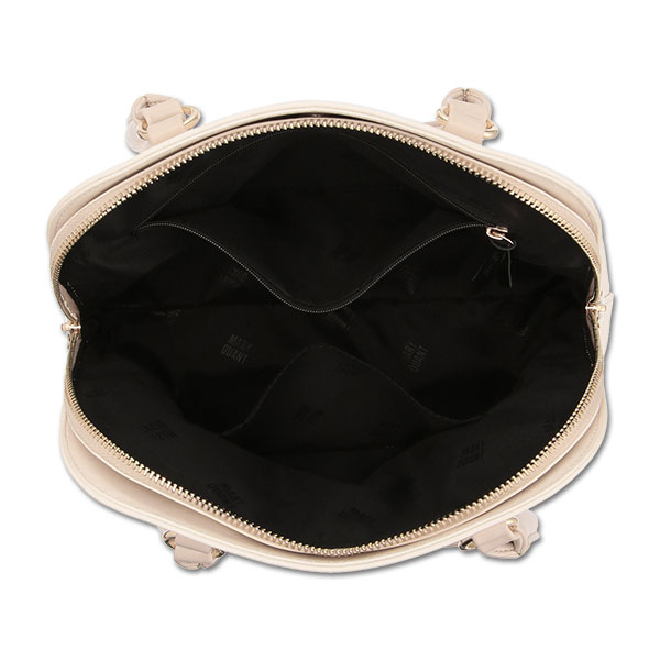 ラウンドシェイプ トート(ライトベージュ)