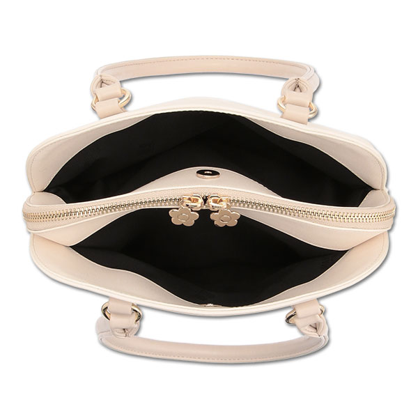 ラウンドシェイプ トート(ライトベージュ)