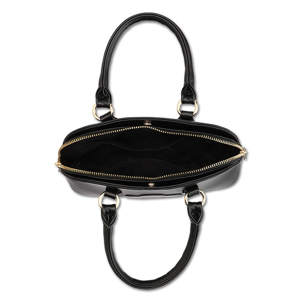 ラウンドシェイプ 2WAYミニトート(ブラック)