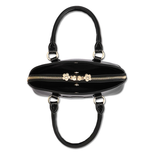 ラウンドシェイプ 2WAYミニトート(ブラック)