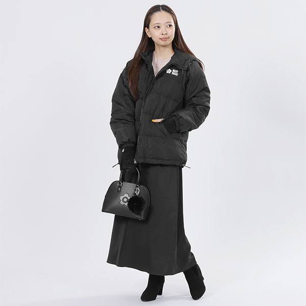 ラウンドシェイプ 2WAYミニトート(ブラック)