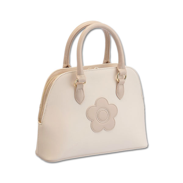 ラウンドシェイプ 2WAYミニトート(ライトベージュ)