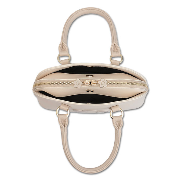 ラウンドシェイプ 2WAYミニトート(ライトベージュ)