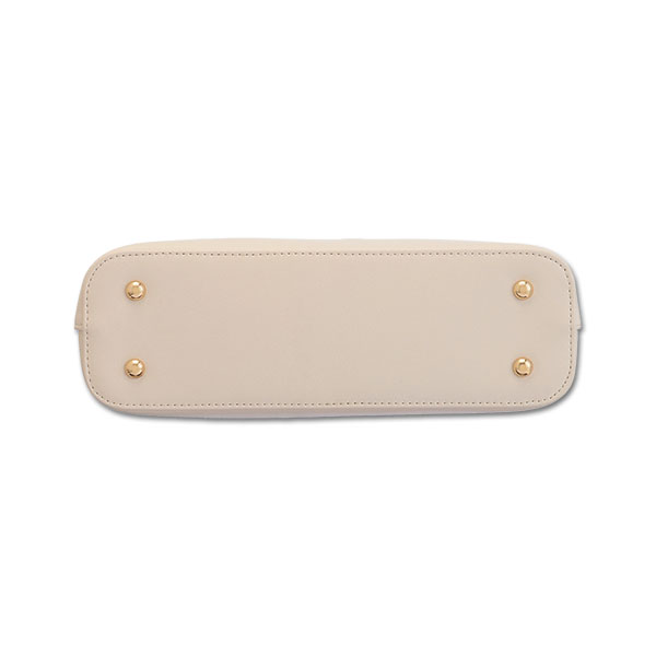 ラウンドシェイプ 2WAYミニトート(ライトベージュ)
