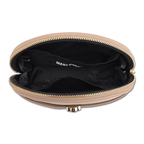 バイカラーエポデイジー ラウンドポーチ(ベージュ)