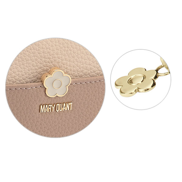 バイカラーエポデイジー ラウンドポーチ(ベージュ)